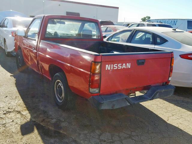 1N6SD11S9PC348288 - 1993 NISSAN TRUCK SHOR RED photo 3