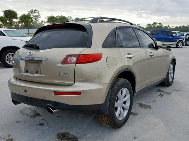 JNRAS08WX5X202303 - 2005 INFINITI FX35 TAN photo 4