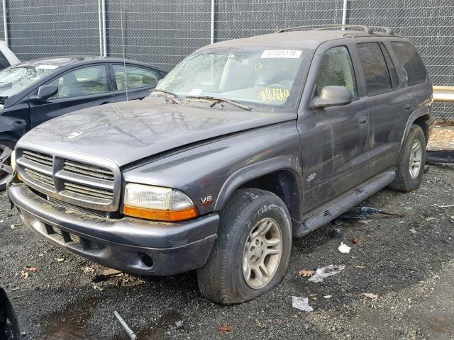 1B4HS38N42F133839 - 2002 DODGE DURANGO SP GRAY photo 2