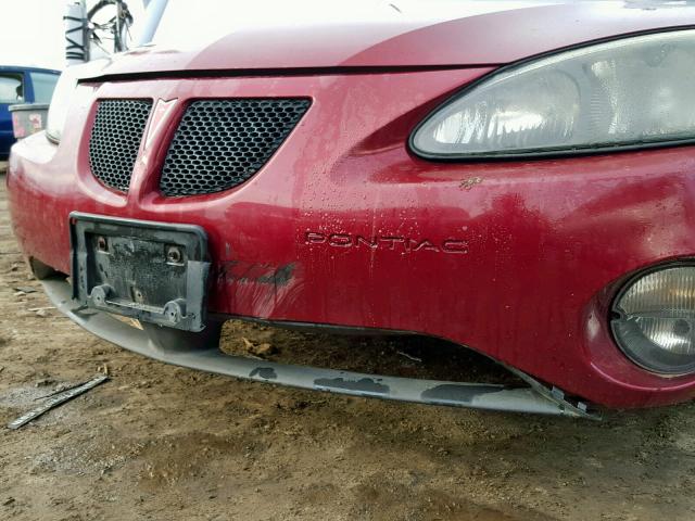 2G2WS522951155825 - 2005 PONTIAC GRAND PRIX მუქწითელი ფოტო 9