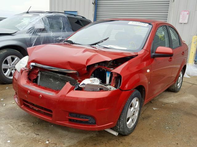 KL1TD56697B107192 - 2007 CHEVROLET AVEO BASE მუქწითელი ფოტო 2