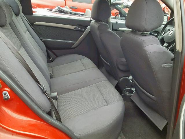 KL1TD56697B107192 - 2007 CHEVROLET AVEO BASE მუქწითელი ფოტო 6
