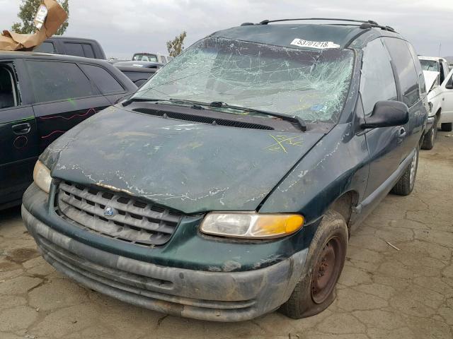 2P4FP25BXVR447276 - 1997 PLYMOUTH VOYAGER BLUE photo 2