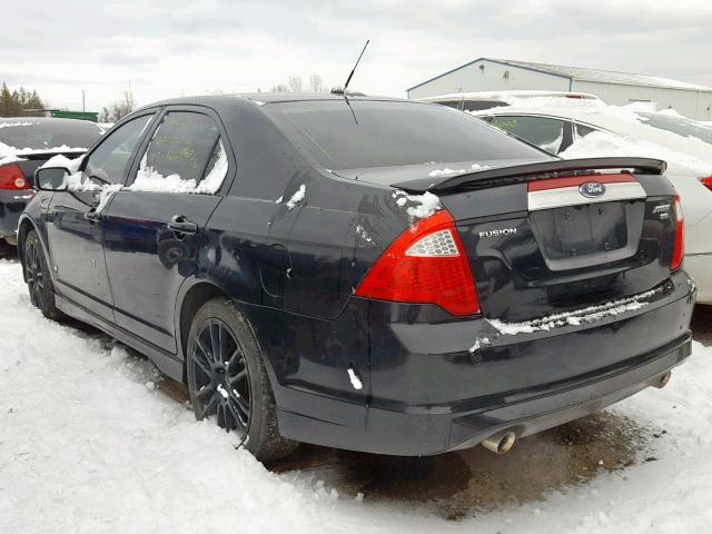 3FAHP0DC0AR102957 - 2010 FORD FUSION SPO BLACK photo 3