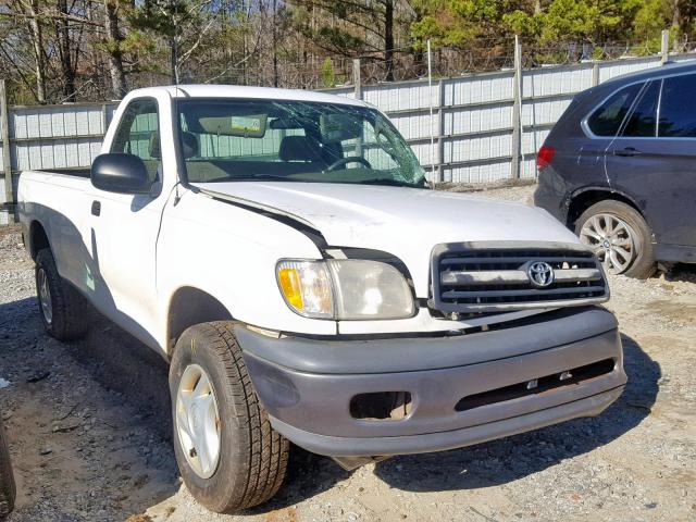 5TBJN3218YS123625 - 2000 TOYOTA TUNDRA WHITE photo 1