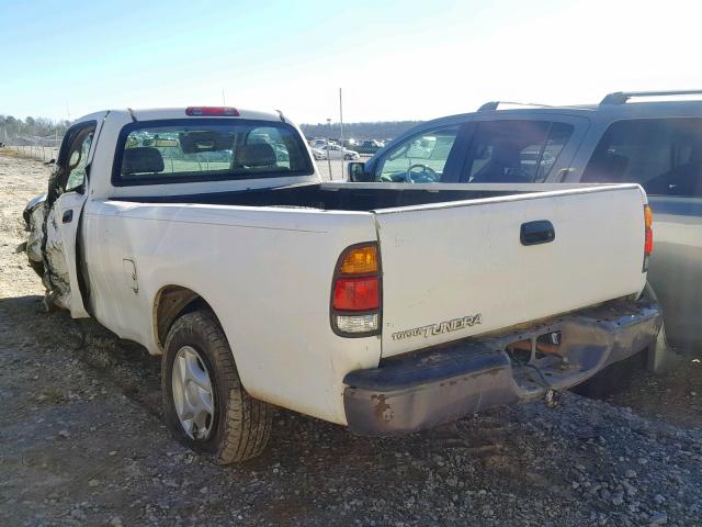 5TBJN3218YS123625 - 2000 TOYOTA TUNDRA WHITE photo 3