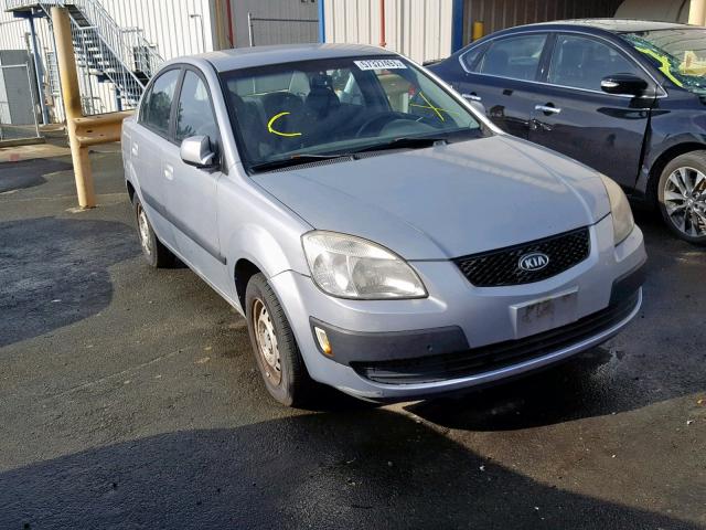 KNADE123766068590 - 2006 KIA RIO GRAY photo 1