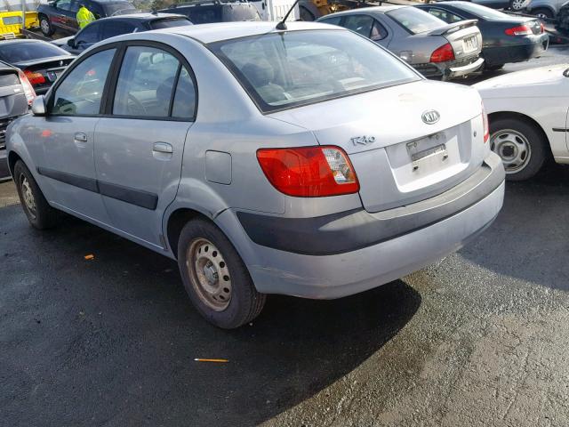 KNADE123766068590 - 2006 KIA RIO GRAY photo 3