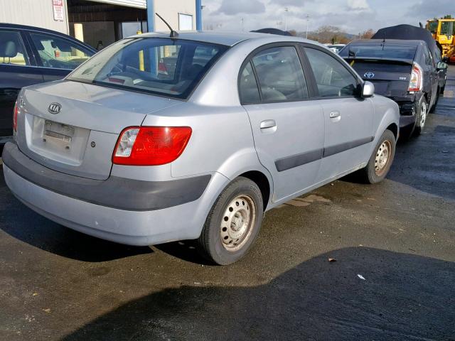 KNADE123766068590 - 2006 KIA RIO GRAY photo 4