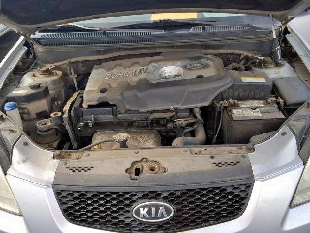 KNADE123766068590 - 2006 KIA RIO GRAY photo 7