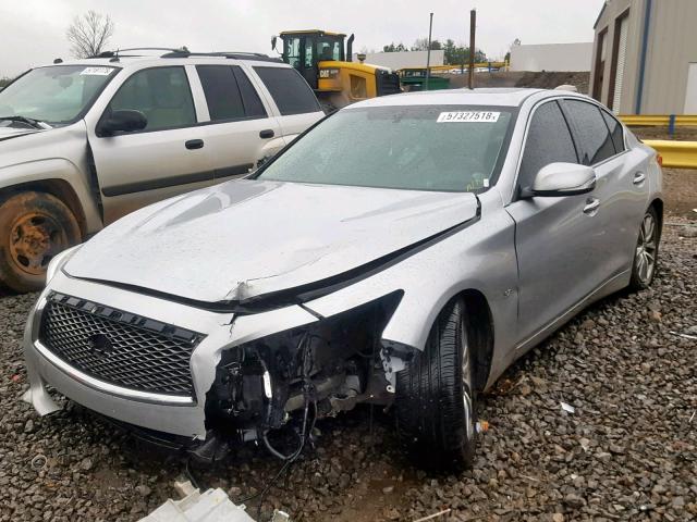 JN1BV7APXFM335298 - 2015 INFINITI Q50 BASE SILVER photo 2