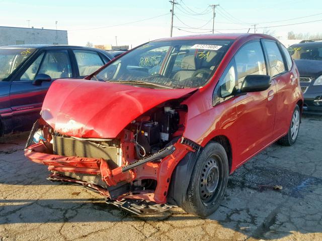 JHMGE8H20AS007054 - 2010 HONDA FIT RED photo 2