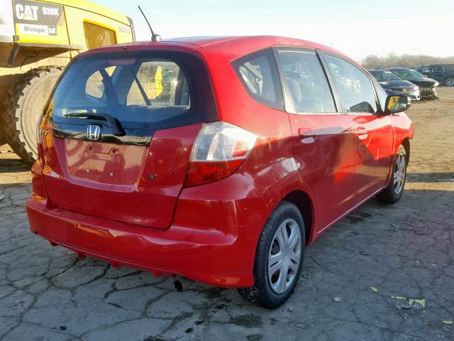 JHMGE8H20AS007054 - 2010 HONDA FIT RED photo 4