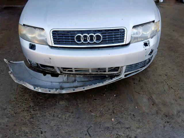 WAUJT68E45A104049 - 2005 AUDI A4 3.0 SILVER photo 9