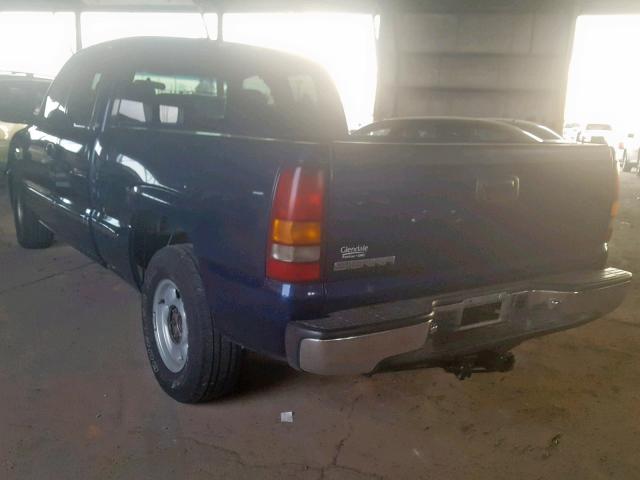 2GTEC19V711195179 - 2001 GMC NEW SIERRA BLUE photo 3