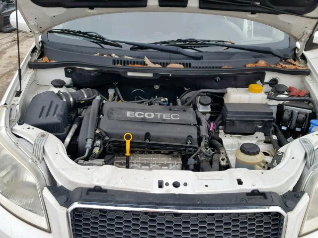 KL1TD66E79B390191 - 2009 CHEVROLET AVEO LS WHITE photo 7