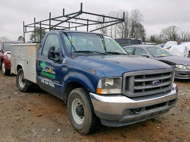 1FTSF30F62ED51742 - 2002 FORD F350 SRW S BLUE photo 1