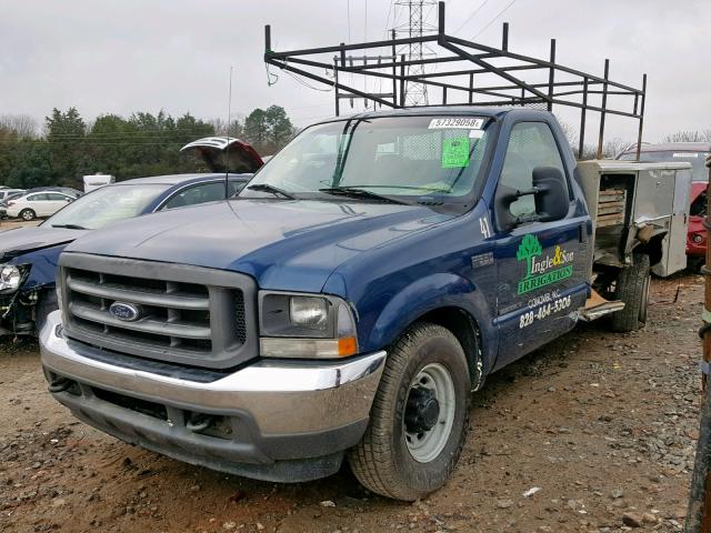 1FTSF30F62ED51742 - 2002 FORD F350 SRW S BLUE photo 2