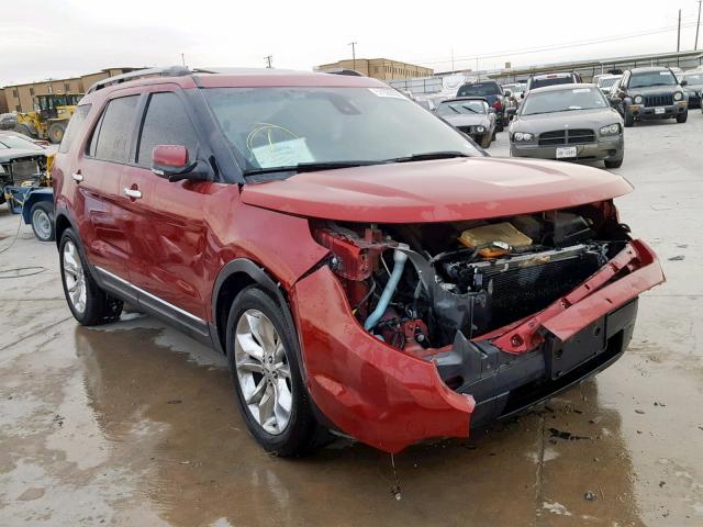 1FM5K7F82EGA07791 - 2014 FORD EXPLORER L RED photo 1