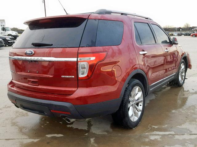 1FM5K7F82EGA07791 - 2014 FORD EXPLORER L RED photo 4