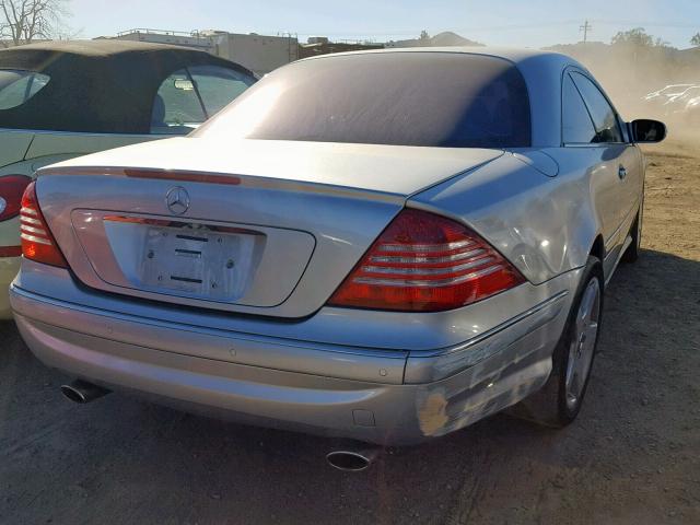 WDBPJ75J53A038276 - 2003 MERCEDES-BENZ CL 500 SILVER photo 4