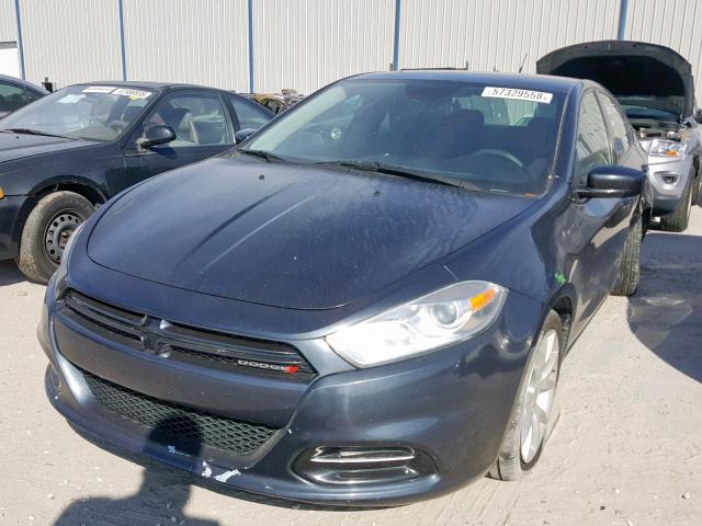 1C3CDFBA3DD266383 - 2013 DODGE DART SXT GRAY photo 2