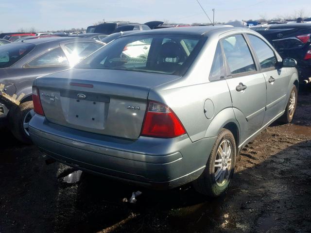 1FAFP34N85W220347 - 2005 FORD FOCUS ZX4 TURQUOISE photo 4