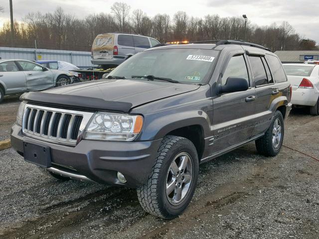 1J8GW58S54C384192 - 2004 JEEP GRAND CHER GRAY photo 2