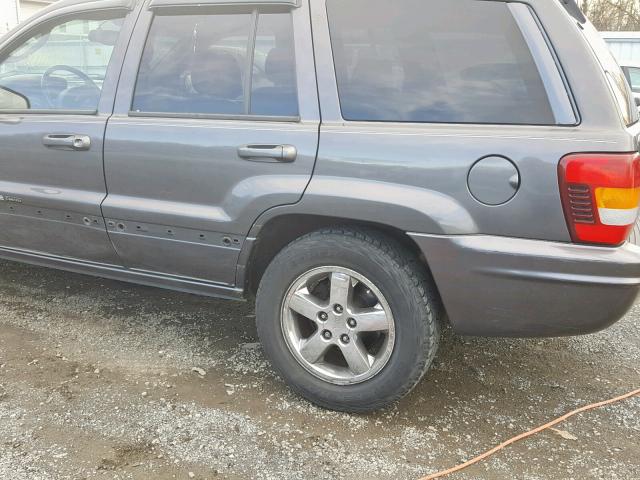 1J8GW58S54C384192 - 2004 JEEP GRAND CHER GRAY photo 9