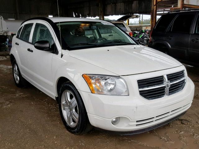 1B3HB48B27D407056 - 2007 DODGE CALIBER SX WHITE photo 1