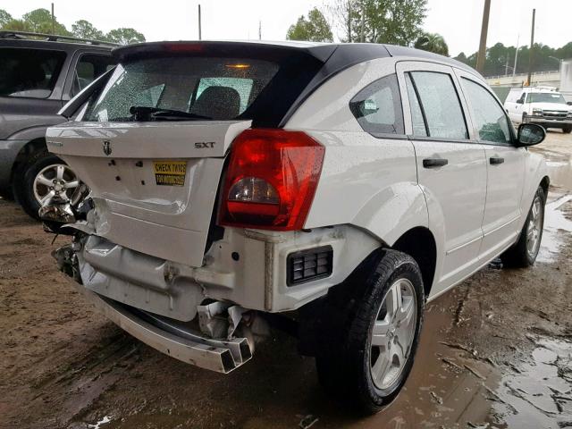 1B3HB48B27D407056 - 2007 DODGE CALIBER SX WHITE photo 4