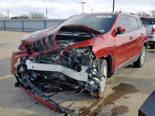 1C4PJLCB0GW291827 - 2016 JEEP CHEROKEE L RED photo 2