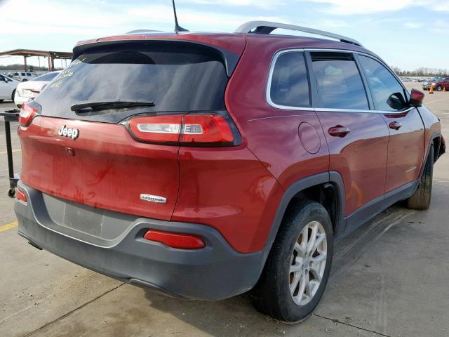 1C4PJLCB0GW291827 - 2016 JEEP CHEROKEE L RED photo 4