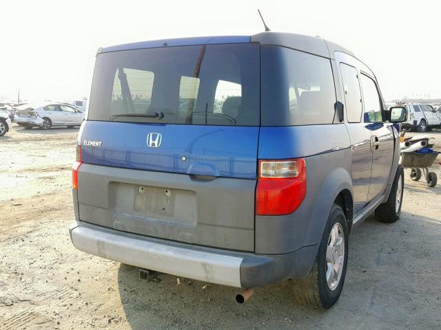 5J6YH28534L029272 - 2004 HONDA ELEMENT EX BLUE photo 4