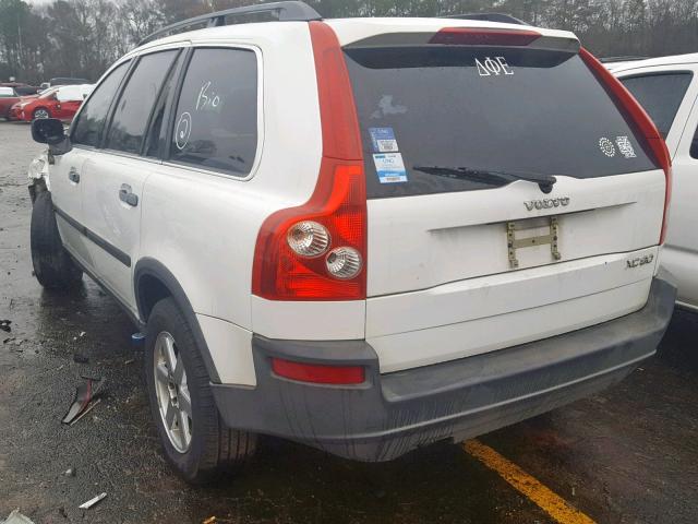 YV1CY59H741110419 - 2004 VOLVO XC90 WHITE photo 3