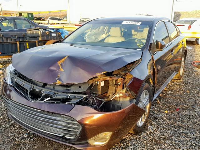 4T1BK1EB3DU032227 - 2013 TOYOTA AVALON BAS BURGUNDY photo 2