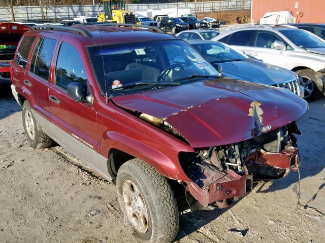 1J4GW48S92C220923 - 2002 JEEP GRAND CHER RED photo 1