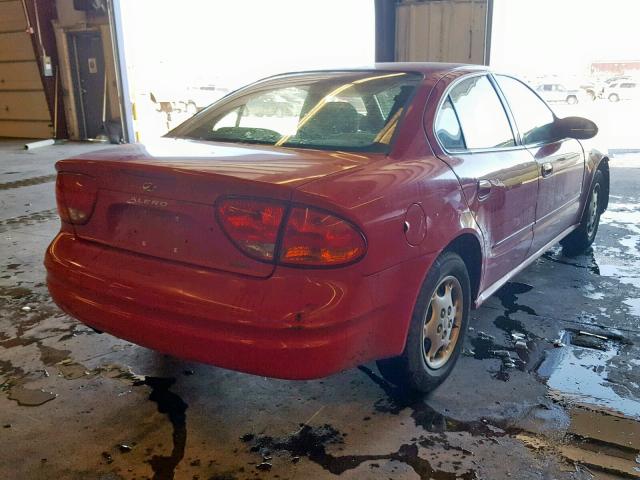 1G3NL52T4YC338691 - 2000 OLDSMOBILE ALERO GL RED photo 4