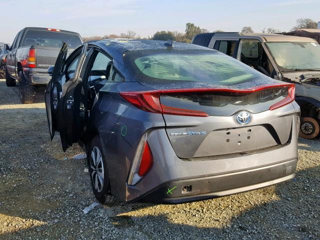 JTDKARFP7H3066859 - 2017 TOYOTA PRIUS PRIM ნაცრისფერი ფოტო 3