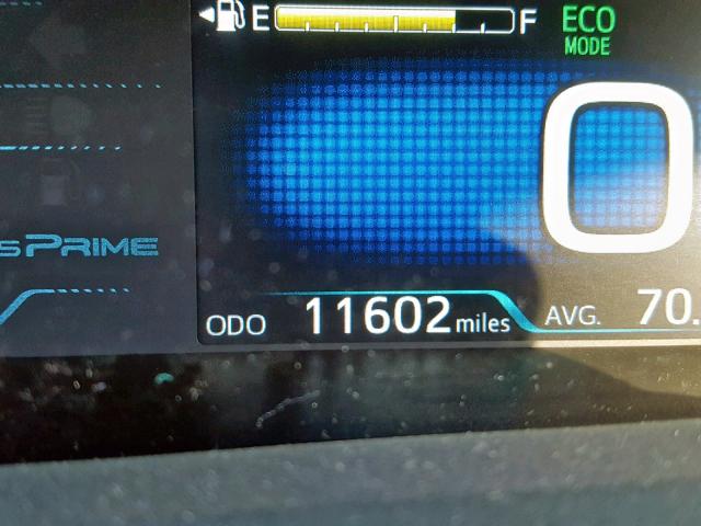 JTDKARFP7H3066859 - 2017 TOYOTA PRIUS PRIM ნაცრისფერი ფოტო 8