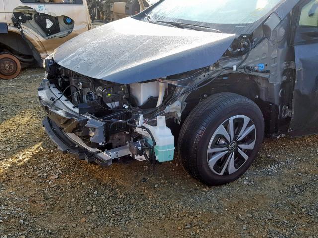 JTDKARFP7H3066859 - 2017 TOYOTA PRIUS PRIM ნაცრისფერი ფოტო 9