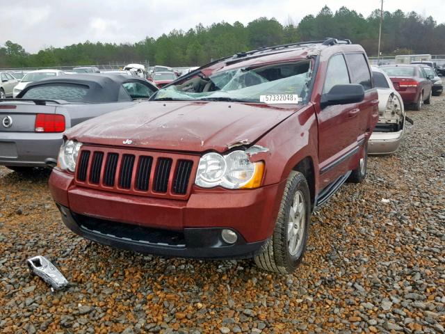 1J8GS48K68C236645 - 2008 JEEP GRAND CHER MAROON photo 2