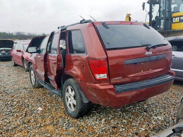 1J8GS48K68C236645 - 2008 JEEP GRAND CHER MAROON photo 3