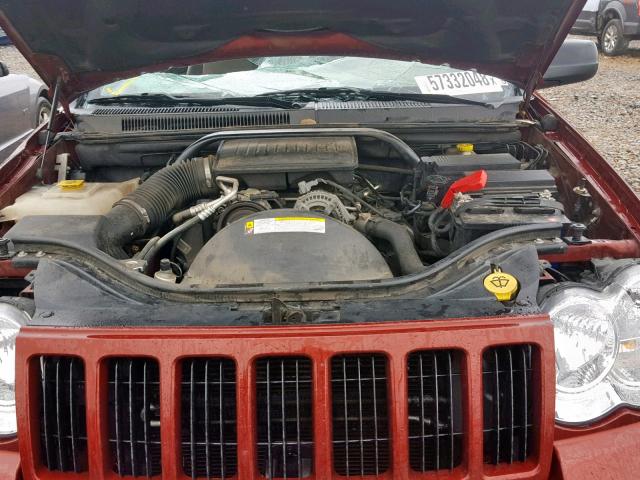 1J8GS48K68C236645 - 2008 JEEP GRAND CHER MAROON photo 7