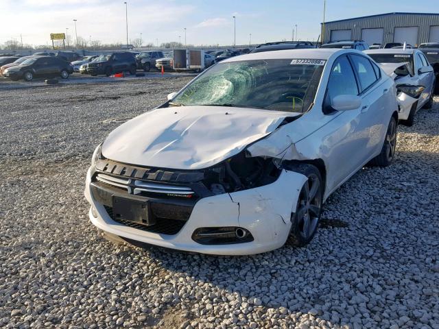 1C3CDFBA9DD219293 - 2013 DODGE DART SXT WHITE photo 2