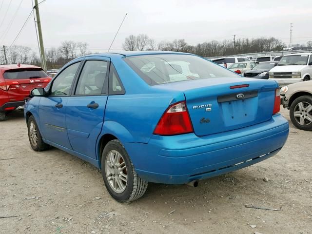 1FAFP34N47W267491 - 2007 FORD FOCUS ZX4 BLUE photo 3