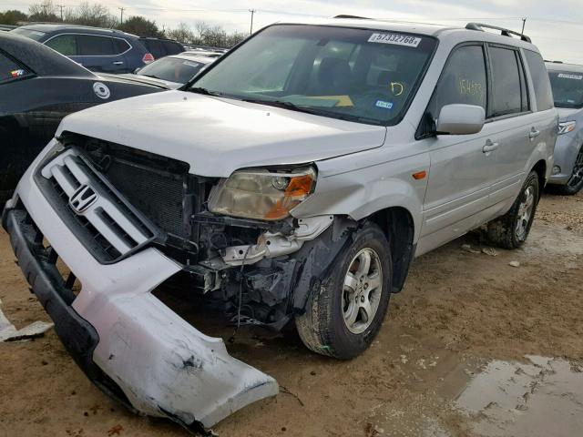 5FNYF28378B001929 - 2008 HONDA PILOT SE SILVER photo 2