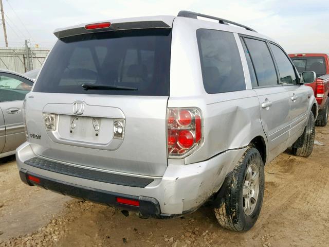 5FNYF28378B001929 - 2008 HONDA PILOT SE SILVER photo 4