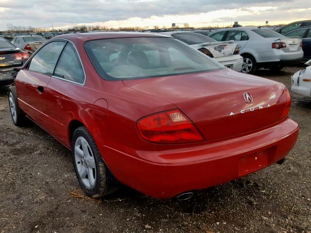 19UYA42601A026135 - 2001 ACURA 3.2CL TYPE RED photo 3