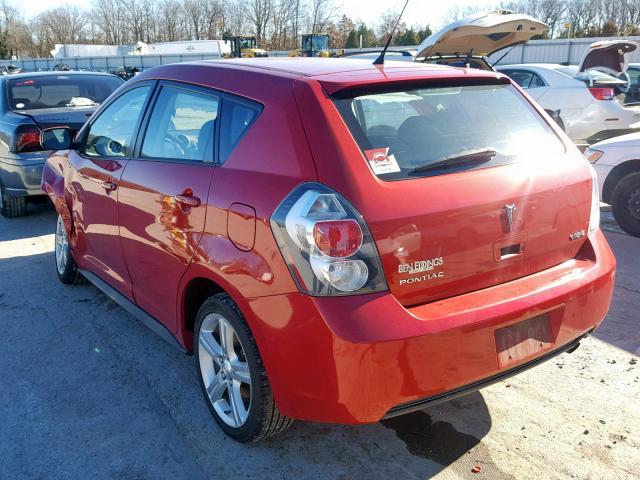 5Y2SP67049Z466939 - 2009 PONTIAC VIBE RED photo 3